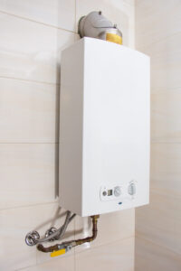 tankless water heater in bathroom