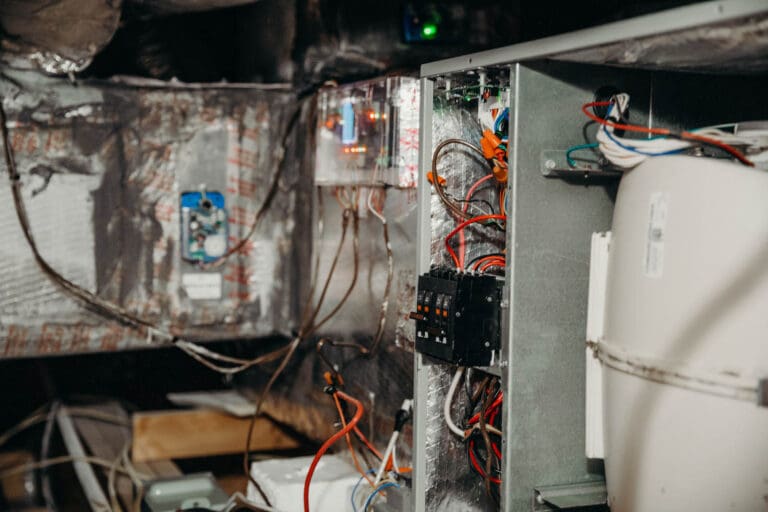 furnace system in attic